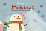 Happy Holidays from Your Chiropractor -  Cutout snowman